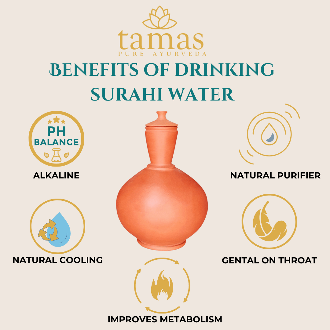 Handmade (Clay/ Terracotta) Surahi With Clay Lid